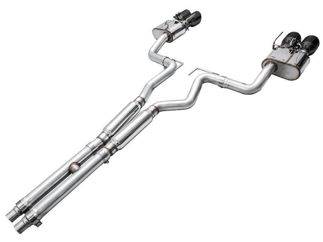 AWE Tuning Exhaust System Kit, Switchpath ™ Cat-Back System, Stainless Steel, With Muffler, Dual Exhaust with Dual Outlet, Rear Exit – 3025-43375