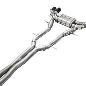 AWE Tuning Exhaust System Kit, Switchpath ™ Cat-Back System, Stainless Steel, Witht Muffler, Dual Exhaust with Quad Exits, Rear Exit – 3025-43436