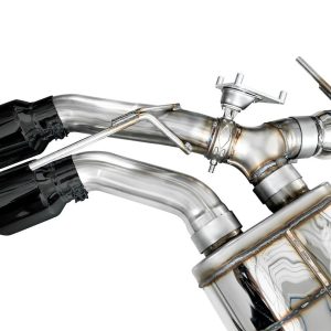 AWE Tuning Exhaust System Kit, Switchpath ™ Cat-Back System, Stainless Steel, Witht Muffler, Dual Exhaust with Quad Exits, Rear Exit – 3025-43436