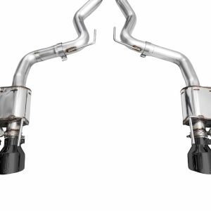 AWE Tuning Exhaust System Kit, Switchpath ™ Cat-Back System, Stainless Steel, With Muffler, Dual Exhaust with Quad Outlet, Rear Exit – 3025-43551