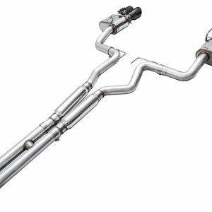 AWE Tuning Exhaust System Kit, Switchpath ™ Cat-Back System, Stainless Steel, With Muffler, Dual Exhaust with Dual Outlet, Rear Exit – 3025-43650