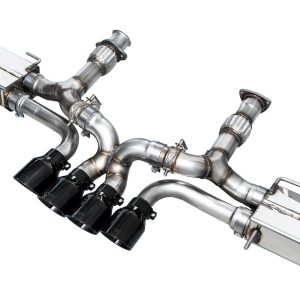 AWE Tuning Exhaust System Kit, Switchpath ™ Cat-Back System, Stainless Steel, Without Muffler, Dual Exhaust with Quad Exit, Rear Exit – 3025-43906