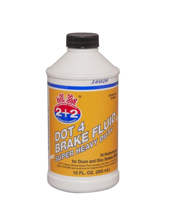 Berkible Brake Fluid, 2+2 ®, Single, 12 Ounce Bottle, DOT 4 – B2900
