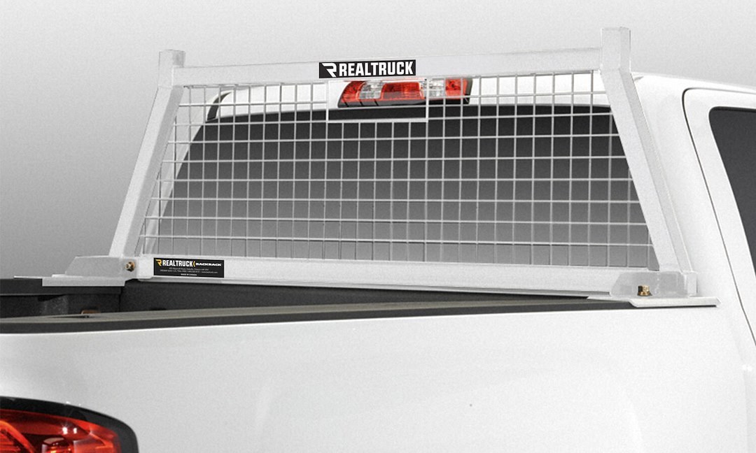 Backrack Headache Rack, Safety Rack, Mesh, Powder Coated, White, Steel, Requires Installation Kit – 10900W