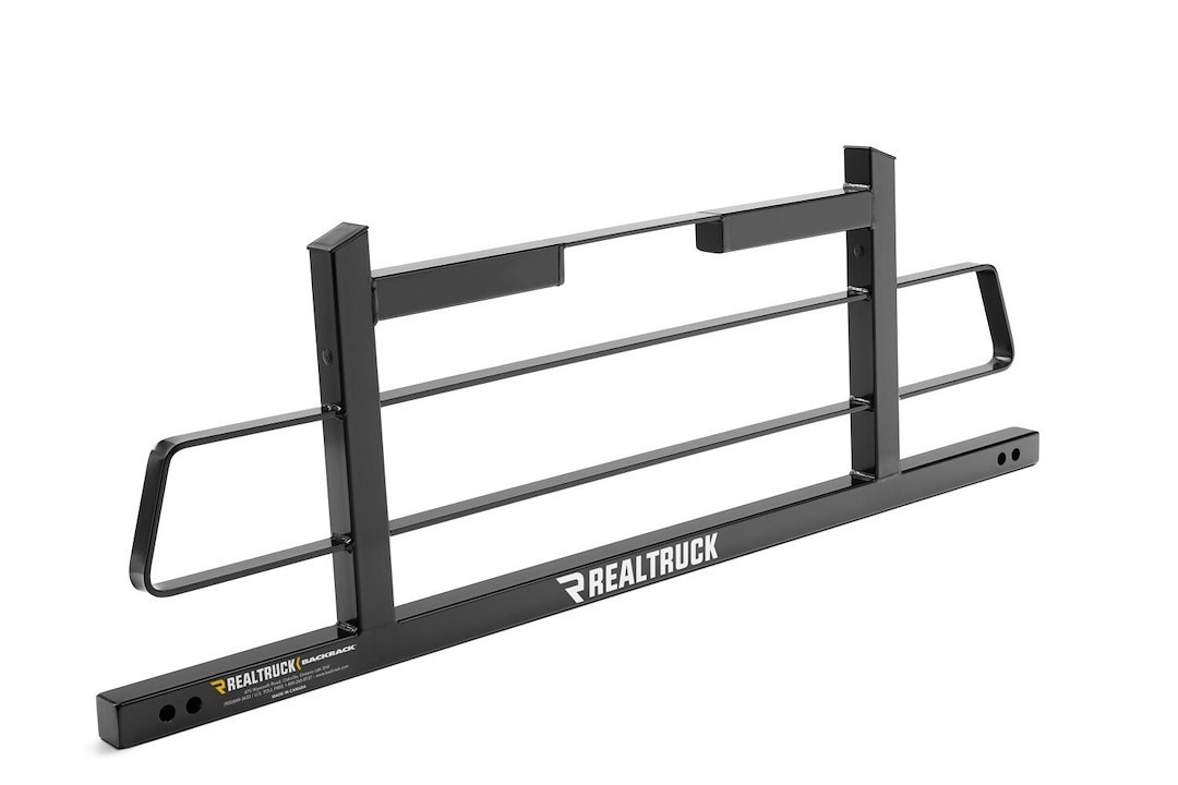 Backrack Headache Rack, Original Rack, Frame Only, Horizontal Bar, Powder Coated, Black, Steel, Can Be Used with or Without Tonneau Cover – 15019