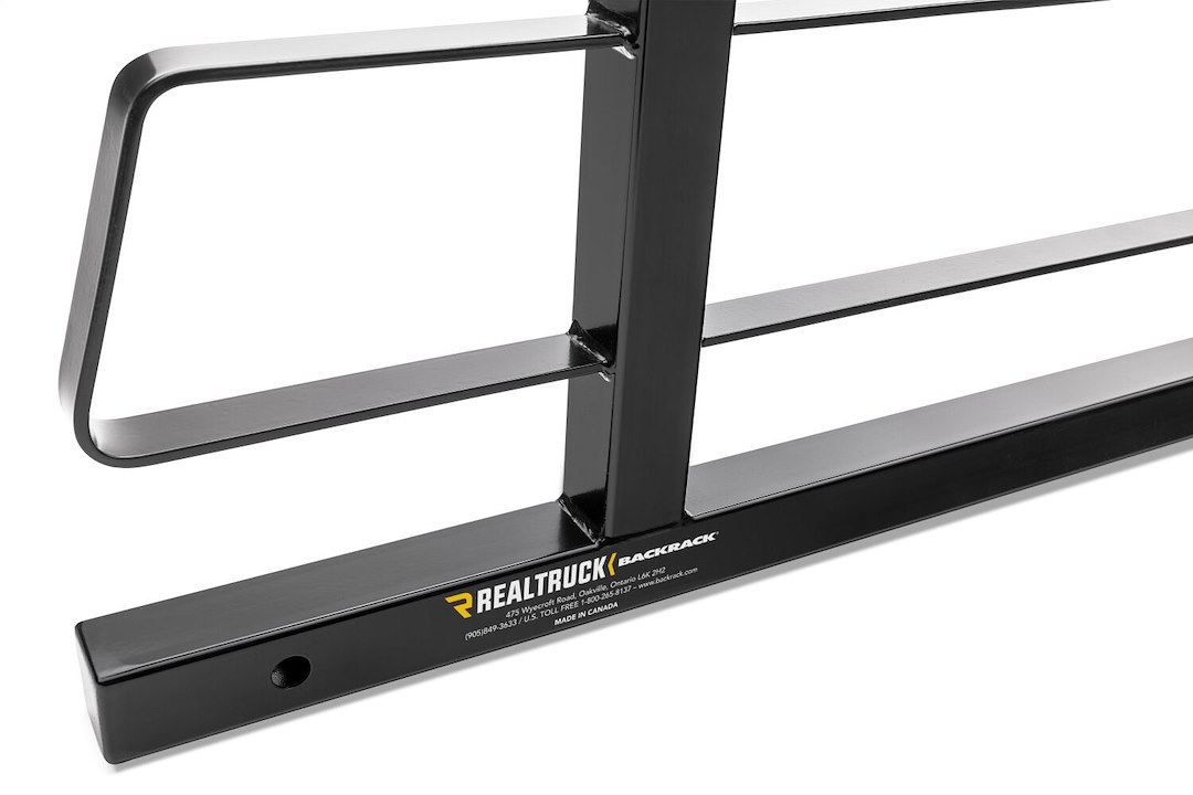 Backrack Headache Rack, Original Rack, Frame Only, Horizontal Bar, Powder Coated, Black, Steel, Can Be Used with or Without Tonneau Cover – 15019