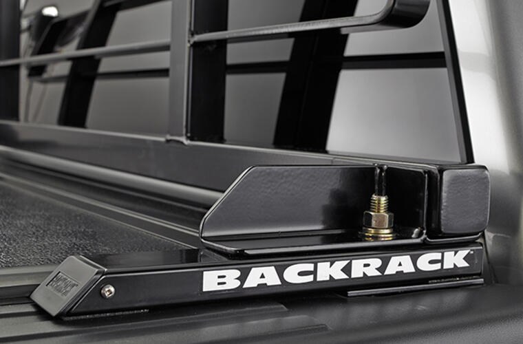 Backrack Headache Rack Mounting Kit, For Back Rack Headache Racks, Black, Works with Low Profile Tonneaus That Mount Inside the Bedrail – 40226