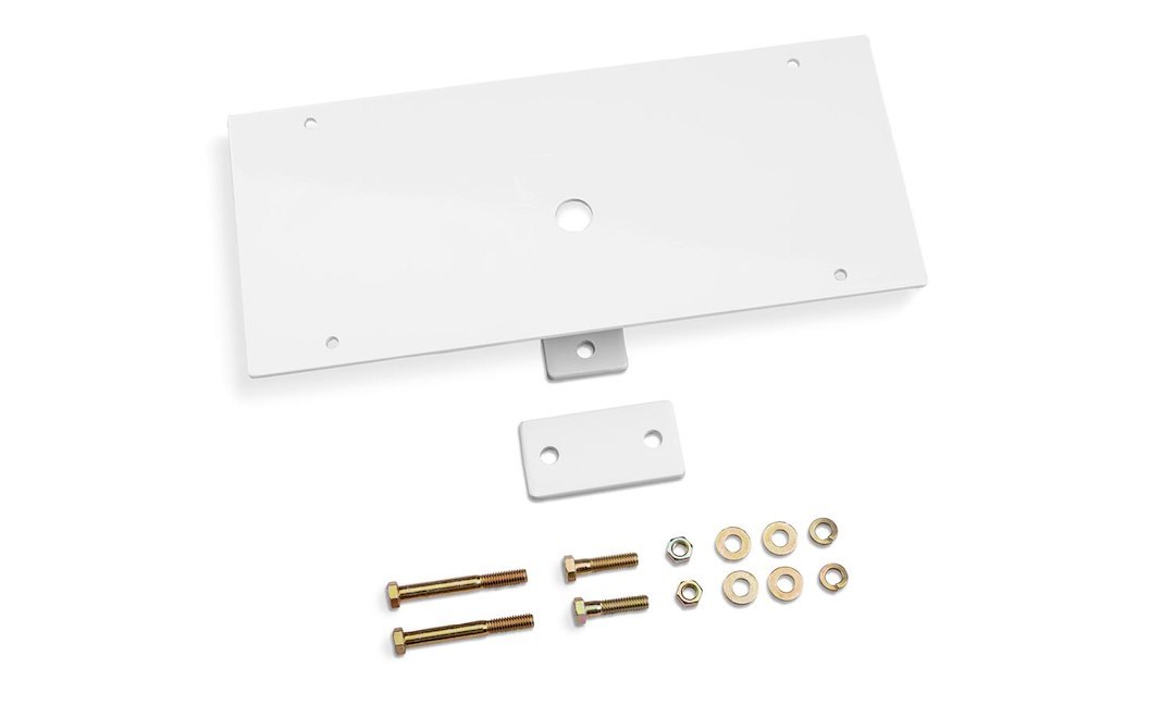 Backrack Headache Rack Light Mount, Use on Backrack Model Racks and Safety Rack Using Longer Bolts, 16 Inch X 7 Inch Rectangular, White – 91002RECW