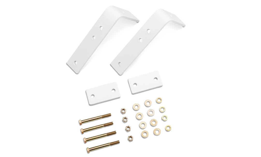 Backrack Headache Rack Light Mount, Use on Backrack Model Racks, Heavy L Brackets and Fasteners, White, Without Light – 91006W