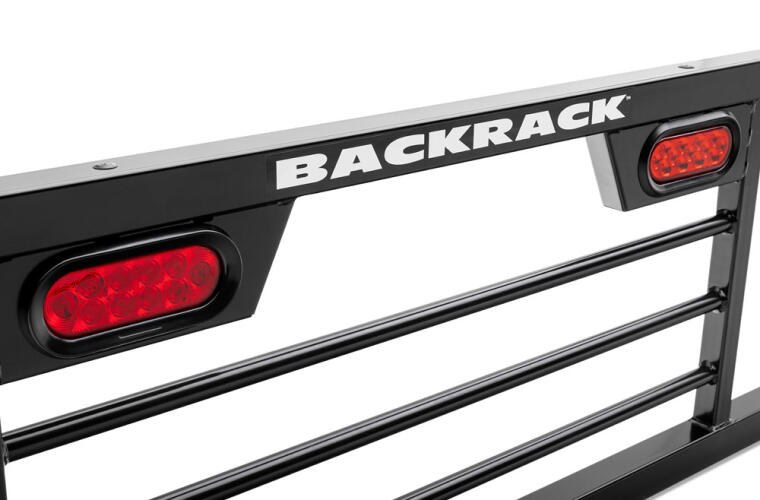 Backrack Headache Rack, Srl Series, Horizontal Bar, Powder Coated, Black, Steel, With Lights, Requires Mounting Kit – SRL900