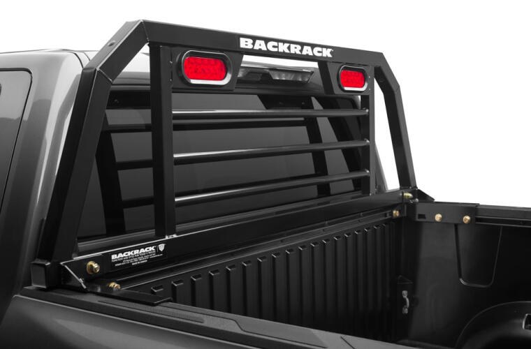 Backrack Headache Rack, Srl Series, Horizontal Bar, Powder Coated, Black, Steel, With Lights, Requires Mounting Kit – SRL900