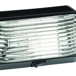 Bargman Multi Purpose Light Bulb, 78 Series, 5-15/16 Inch X 3-1/2 Inch X 2 Inch Size, Clear Lens with Black Base and Switch – 30-78-524