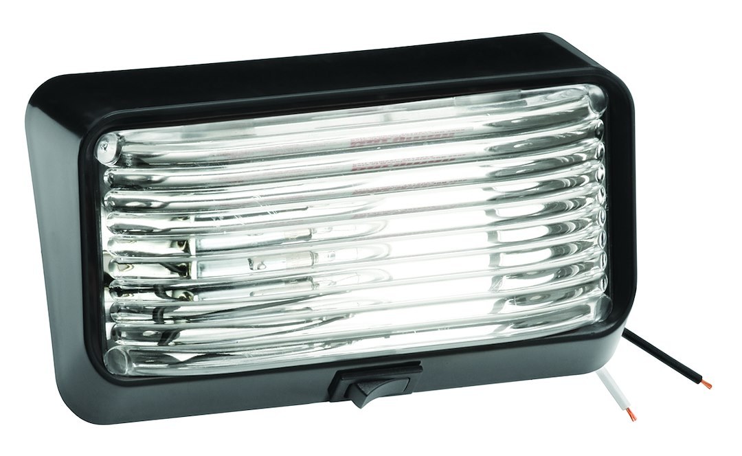 Bargman Multi Purpose Light Bulb, 78 Series, 5-15/16 Inch X 3-1/2 Inch X 2 Inch Size, Clear Lens with Black Base and Switch – 30-78-524