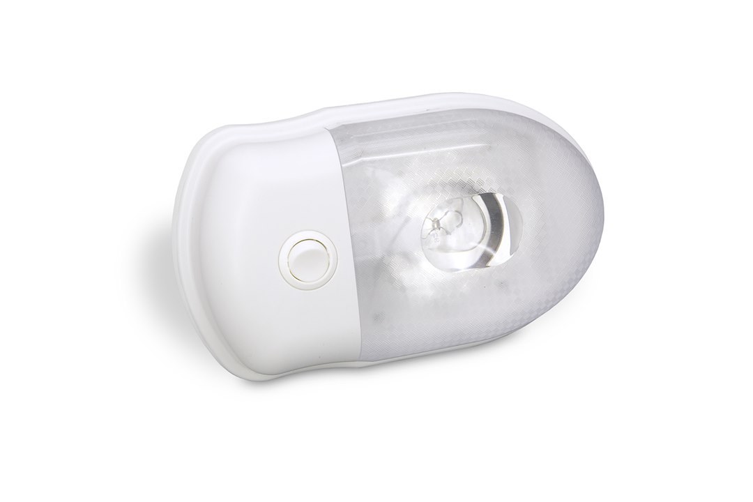 Bargman Interior Light, 76 Series, 7.28 Inch X 4.33 Inch X 1.78 Inch Size, 12 Volt, Single Light with Lens – 34-76-123