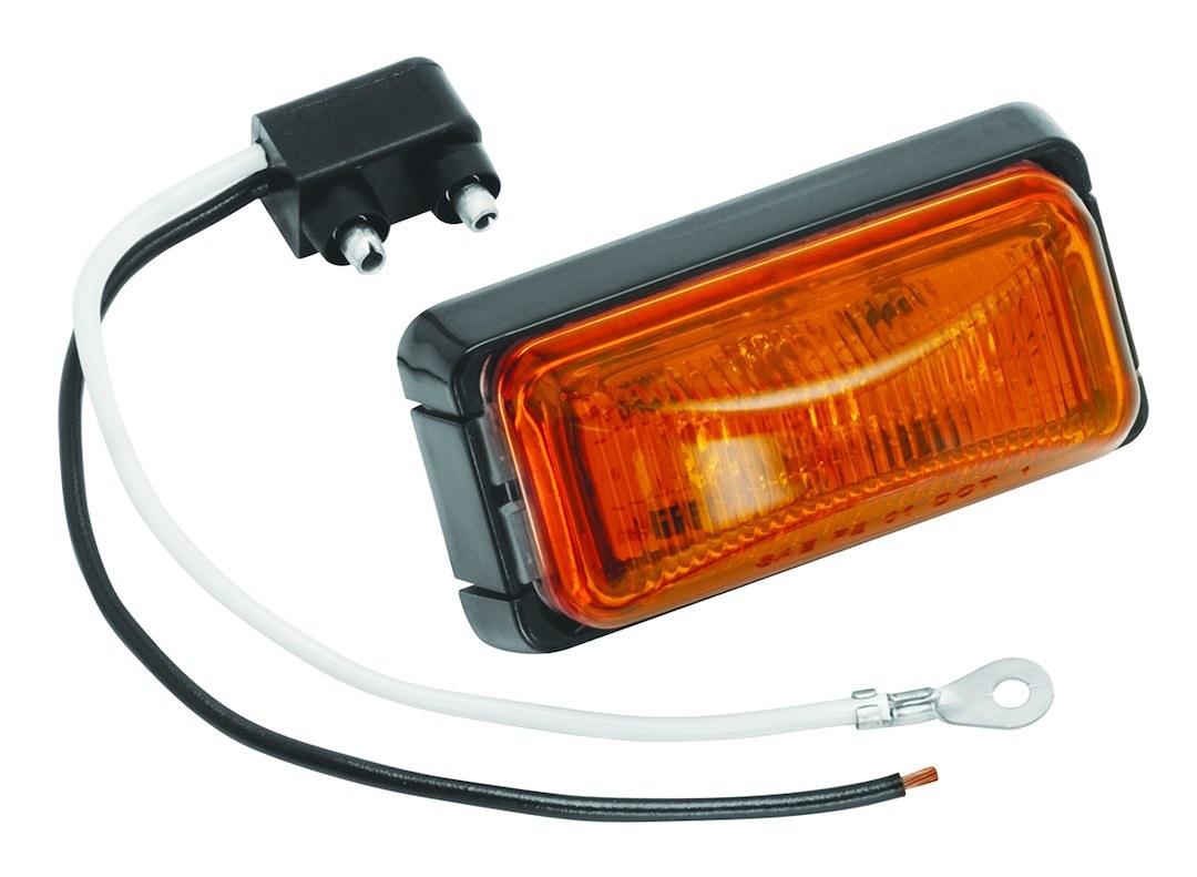 Bargman Trailer Light, Side Marker Light, LED Bulb, Amber Lens, 2.6 Inch X 1.2 Inch X 1.03 Inch Size – 42-37-402