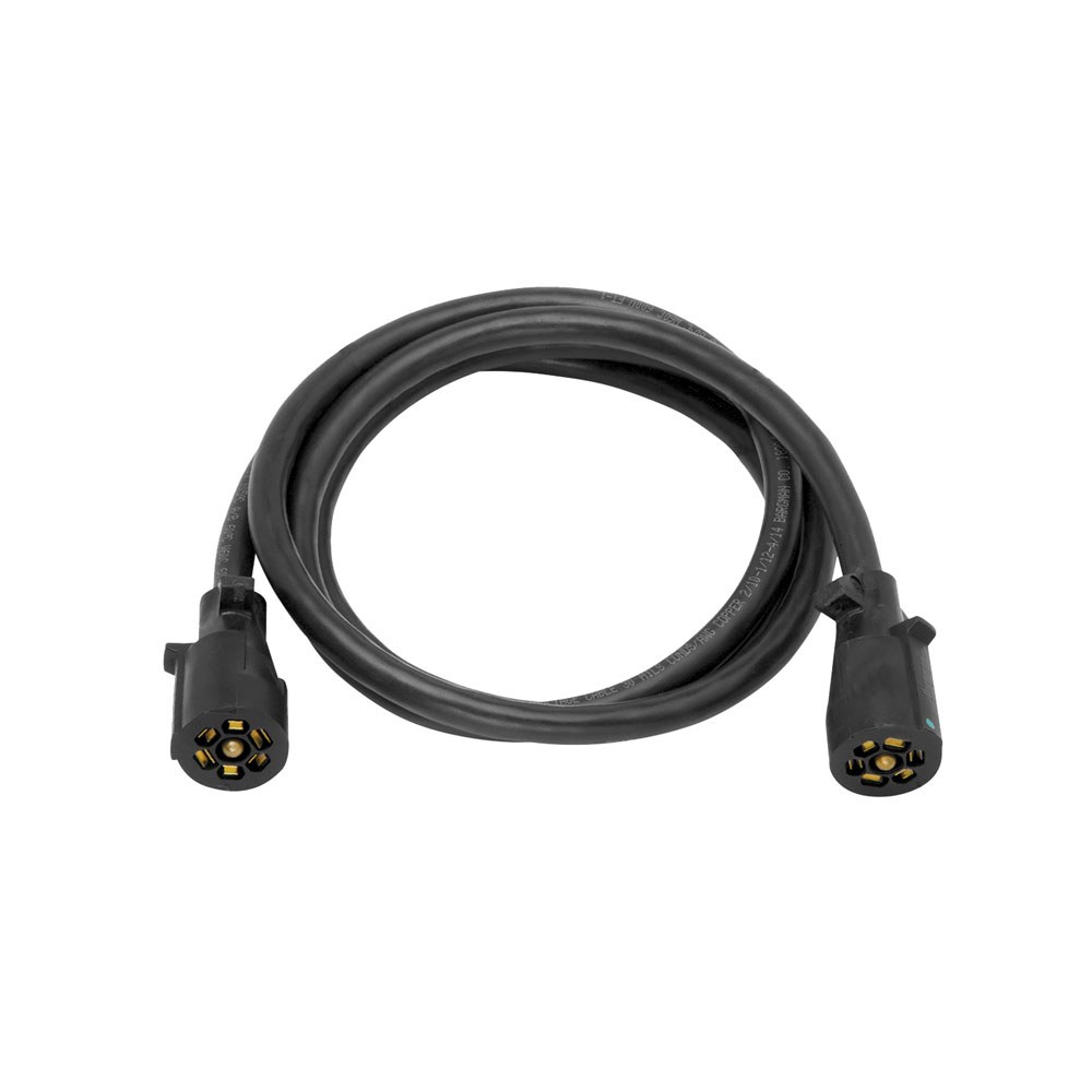 Bargman Trailer Wiring Connector Extension, 7 Blade to 7 Blade Molded, 8 Feet Cable – 50-67-210