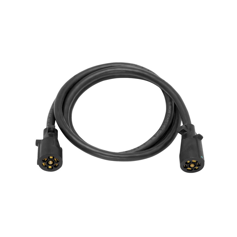 Bargman Trailer Wiring Connector Extension, 7 Blade to 7 Blade Molded, 6 Feet Cable – 50-67-901