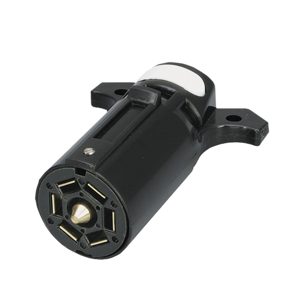 Bargman Trailer Wiring Connector, Trailer Side, 7-WAY Plastic, Without Lead Wire, Bulk Package – 50-77-003