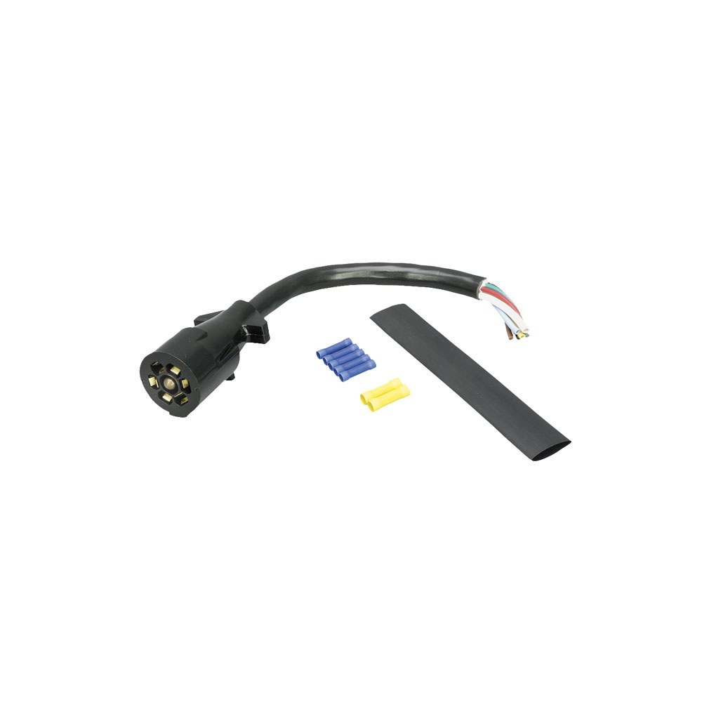 Bargman Trailer Wiring Connector, Trailer Side, 7-WAY Molded, 1 Feet Lead Wire Length – 54-67-525