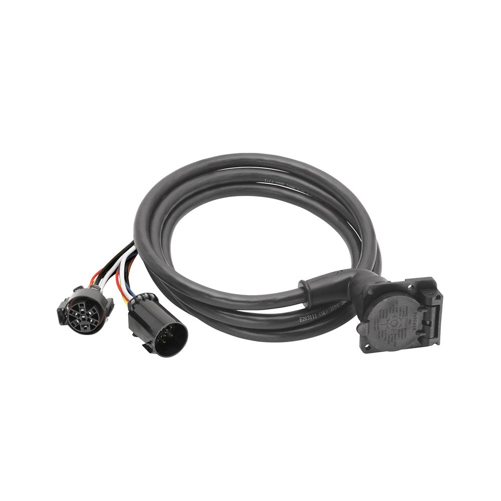 Bargman Trailer Wiring Connector, 7-WAY Flat, With 7 Foot Cable, Bulk Packaging – 54700-003