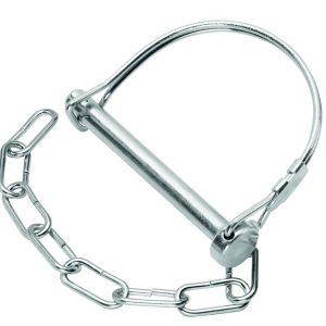 Bulldog/Fult Trailer Tongue Jack Lock Pin, Use with Fulton Jacks, 5/16 Inch Diameter, With Snapper Pin and Chain – 0252010201