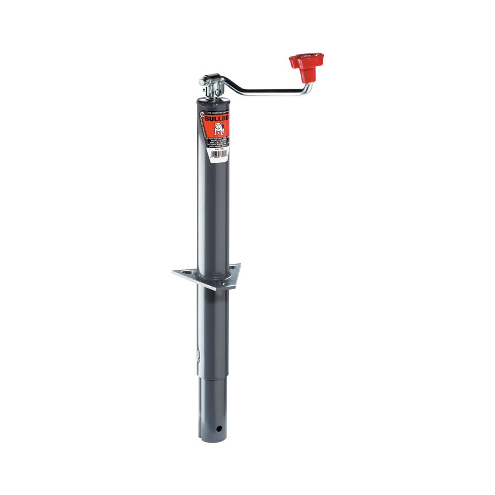 Bulldog/Fult Trailer Tongue Jack, A-Frame Round Topwind Jack, 2000 Pound Lift Capacity, 15 Inch Travel – 155022