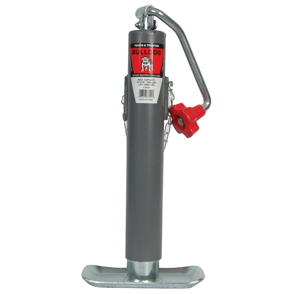 Bulldog/Fult Trailer Tongue Jack, Round Topwind Swivel Jack, 5000 Pound Lift Capacity, 10 Inch Travel – 178101