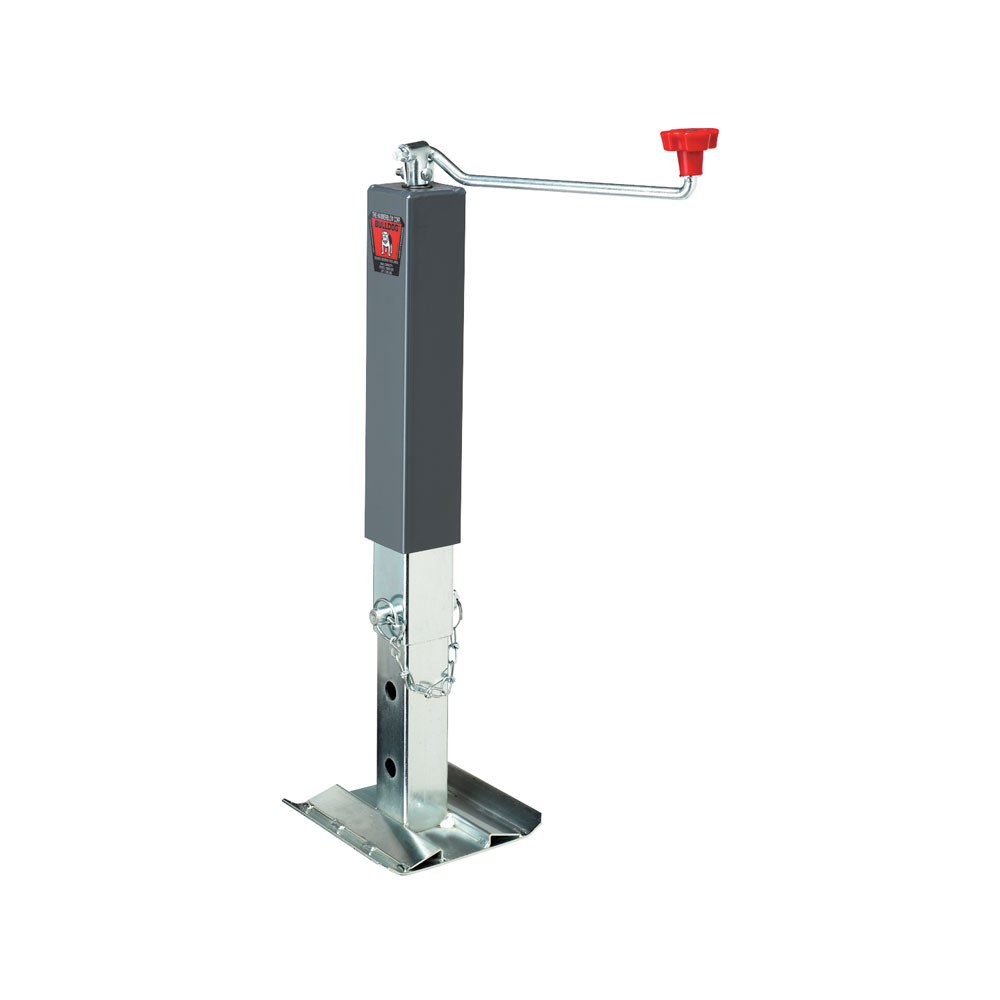 Bulldog/Fult Trailer Tongue Jack, Manual Square Topwind Jack, 7200 Pound Lift/ 10000 Pound Support Capacity, 10 Inch Travel – 180304