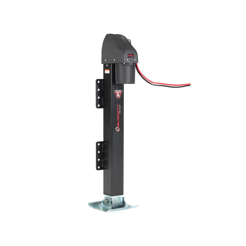 Bulldog/Fult Trailer Tongue Jack, Velocity Series ™, Single Speed Square Jack, Side Mount, 12000 Pound Capacity, 24 Inch Travel – 185402
