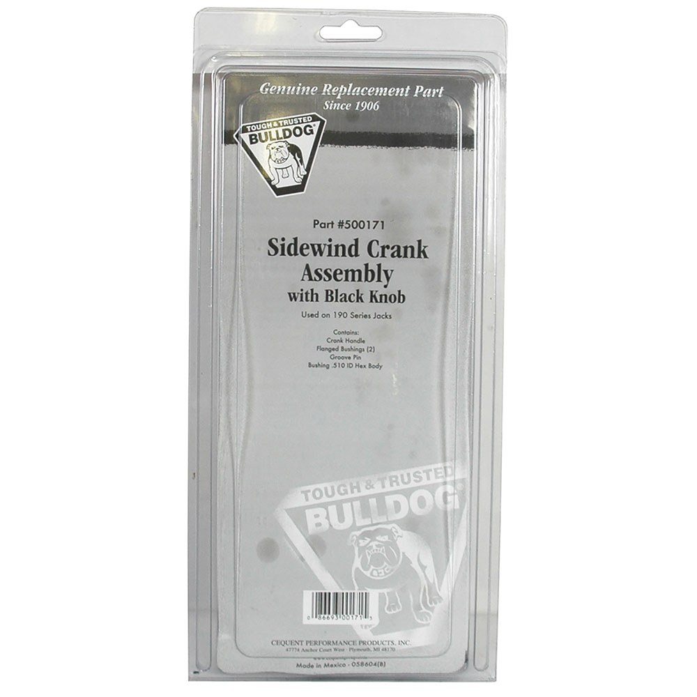 Bulldog/Fult Trailer Tongue Jack Crank, Use with Bulldog 190 Series Square Sidewind and Crown 7000/ 8000 Pound Capacity Jack – 500171