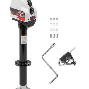 Bulldog/Fult Trailer Tongue Jack, A-Frame Powered Drive Jack, 4000 Pound Lift Capacity, 17 Inch Travel, 34-1/2 Extended Height – 500200