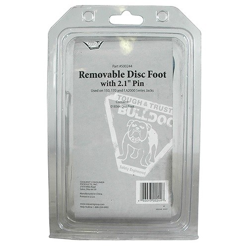 Bulldog/Fult Trailer Tongue Jack Foot Plate, Fits 2000 to 5000 Pound Capacity Jack with 2 Inch Inner Tube, 2.1 Inch Height – 500244