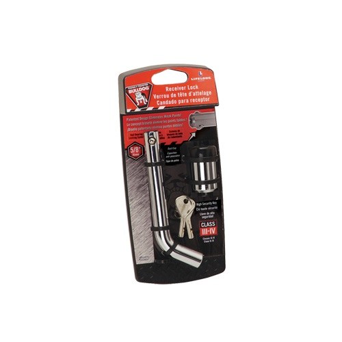 Bulldog/Fult Trailer Hitch Pin, Bent Pin, 5/8 Inch Diameter, For Use with Class III/IV Hitch, Keyed Lock, With Dust Cap, Single – 580400