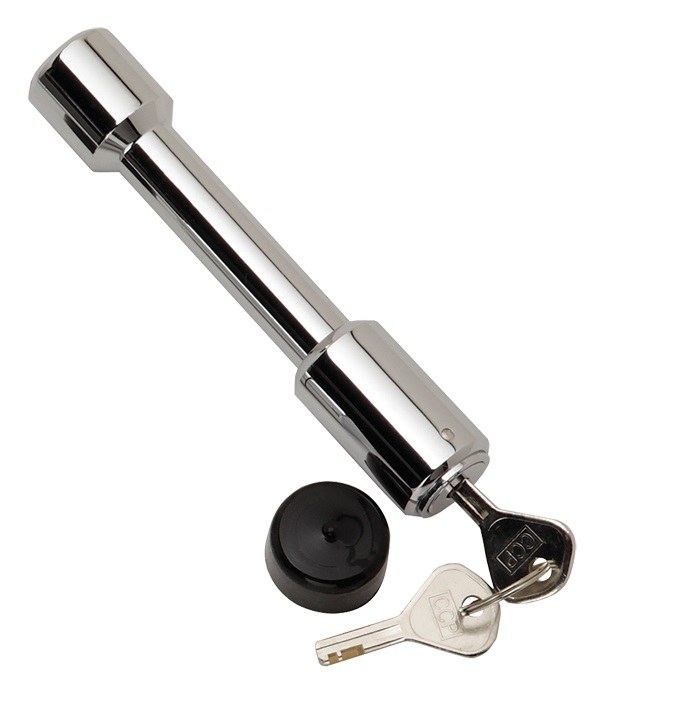 Bulldog/Fult Trailer Hitch Pin, Dogbone, 5/8 Inch Diameter, Chrome, For Use with Class Iiii/ V Hitch, Keyed Lock, With Dust Cap – 580401