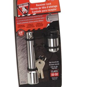 Bulldog/Fult Trailer Hitch Pin, Dogbone, 5/8 Inch Diameter, Chrome, For Use with Class Iiii/ V Hitch, Keyed Lock, With Dust Cap – 580401