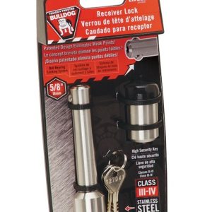 Bulldog/Fult Trailer Hitch Pin, Dogbone, 5/8 Inch Diameter, Stainless Steel, For Use with Class III/ IV Hitch, Keyed Lock, With Dust Cap – 580402