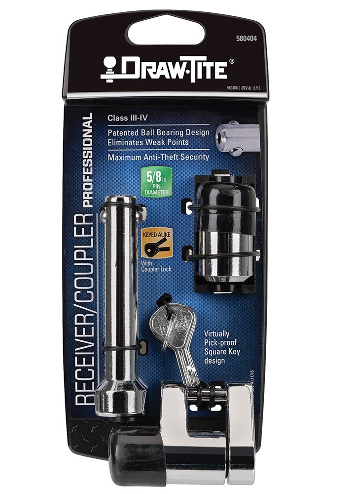 Bulldog/Fult Trailer Hitch Pin, Lifelong (r ), Dogbone, 5/8 Inch Diameter, For Use with Class III/ IV Hitch, Keyed Lock and Coupler – 580404