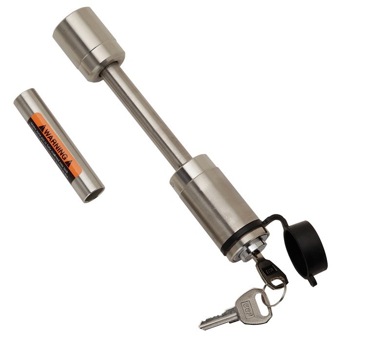 Bulldog/Fult Trailer Hitch Pin, Dogbone, 5/8 Inch Diameter, For Use with Class III Hitch, Keyed Lock, Without Coupler Lock, With Dust Cap – 580405