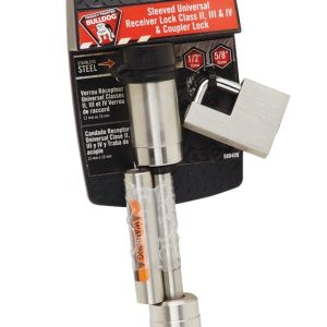 Bulldog/Fult Trailer Hitch Pin, Dogbone, 5/8 Inch Diameter, For Use with Class III/ IV Hitch, Keyed Lock, With Coupler Lock, With Dust Cap – 580406
