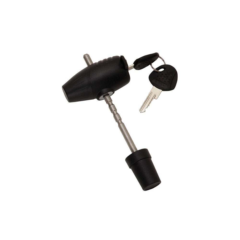 Bulldog/Fult Trailer Coupler Lock, Latch Lock, Adjustable from 9/16 Inch to 2-3/4 Inch Span, 1/4 Inch Diameter Pin, With 2 Keys – 580410