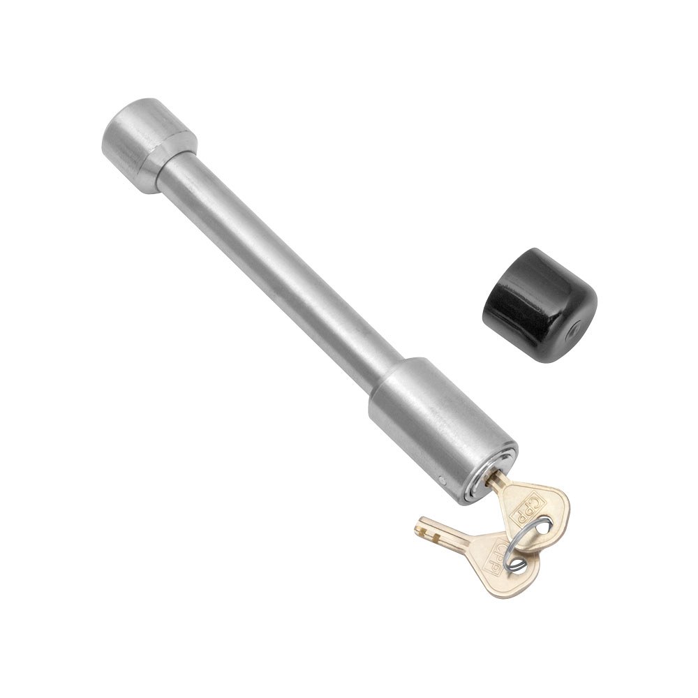 Bulldog/Fult Trailer Hitch Pin, Dogbone Style, 5/8 Inch Diameter, For Use with Class V Receivers, With Keyed Lock, With Keyed Dust Cover – 580412