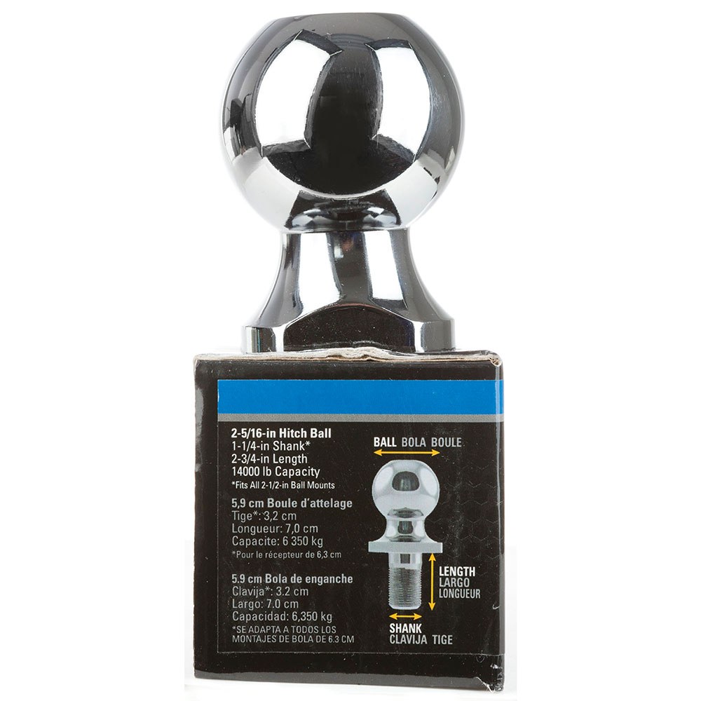 Bulldog/Fult Trailer Hitch Ball, Reese Towpower, 2-5/16 Inch Ball, 14000 Pound Capacity, 1-1/4 Inch Shank Diameter/ 2-3/4 Inch Shank Length – 7028500