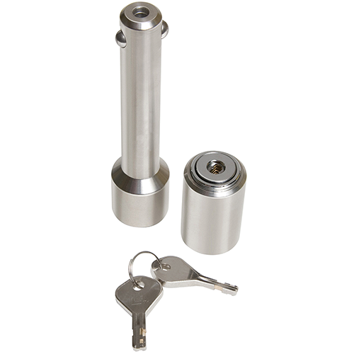 Bulldog/Fult Trailer Hitch Pin, Professional, Straight Pin, 5/8 Inch Diameter, For Use with Class III/ IV Hitch, With Keyed Lock, Single – 7030200