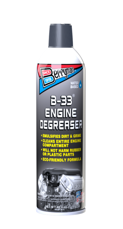Berryman Che Engine Degreaser, B-33, Use to Clean Dirt/ Grease/ Oil/ Road Grime, 18.4 Ounce Aerosol Can, Single, Voc Compliant IN All 50 States – 1133