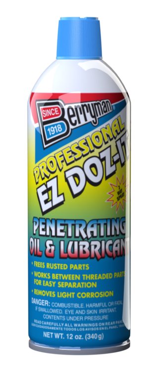 Berryman Che Penetrating Oil, Professional Ez Doz-It, Use to Remove Corroded/ Rusted/ Seized Nuts/ Bolts/ Other Parts, 12 Ounce Aerosol Can – 1612