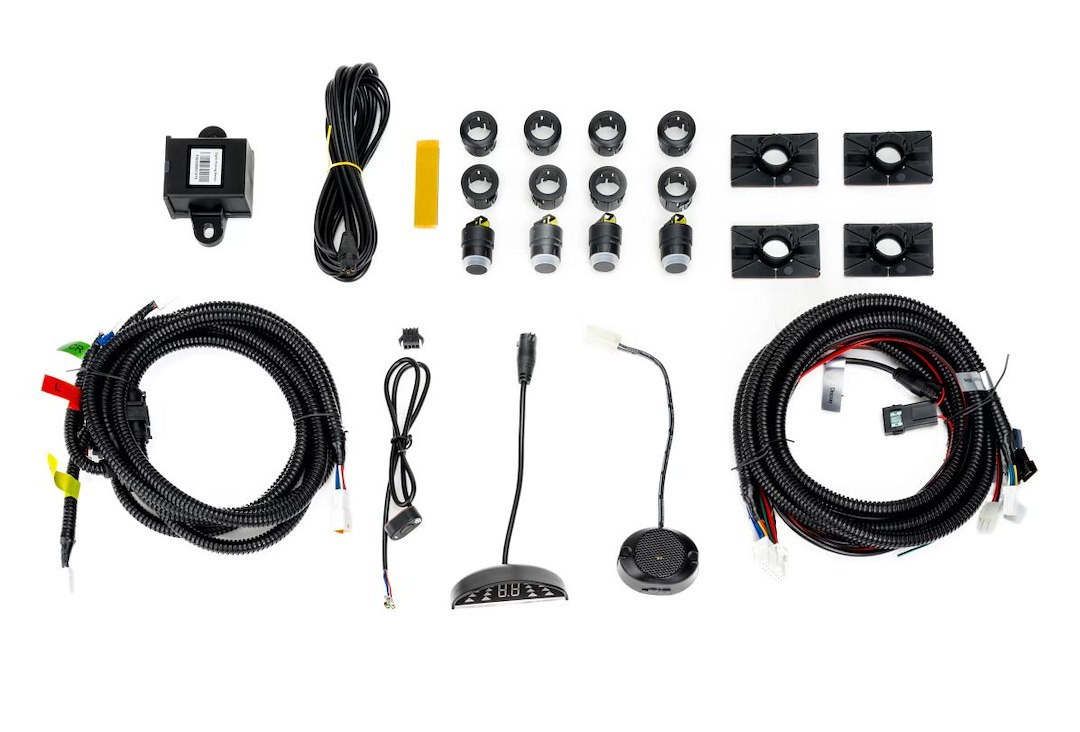 Brand Motion Parking Aid System, Compatibility with Passenger Vehicles/ Pickup Trucks, With 4 Ultrasonic Sensors – 9002-3010
