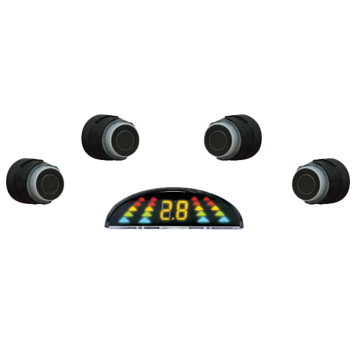 Brand Motion Parking Aid System, Compatibility with Passenger Vehicles/ Pickup Trucks, With 4 Ultrasonic Sensors – 9002-3010
