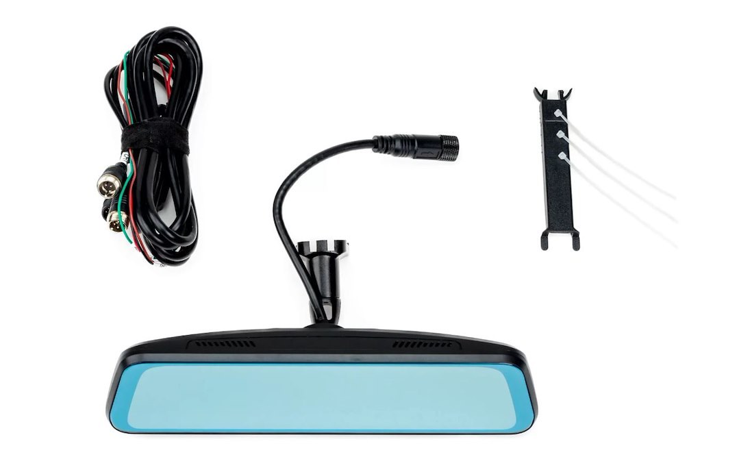 Brand Motion Interior Rear View Mirror, Digital 2 Input Mirror Only, Black, With Wiring Harness – FLTW-2000