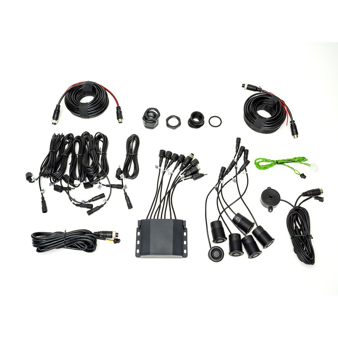 Brand Motion Parking Aid System, Complete Parking Aid System with 6 Sensors, IP68 Water Resistant, Black, Up to 9 Foot Detection Range – FLTW-3060