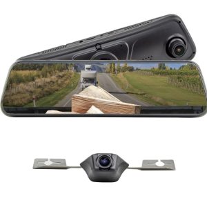 Brand Motion Backup Camera, Fullvue®, Under Center High Mount Stop Light, 9.66 Inch Screen, Anti Glare Tempered Glass Screen – FVMR-1191